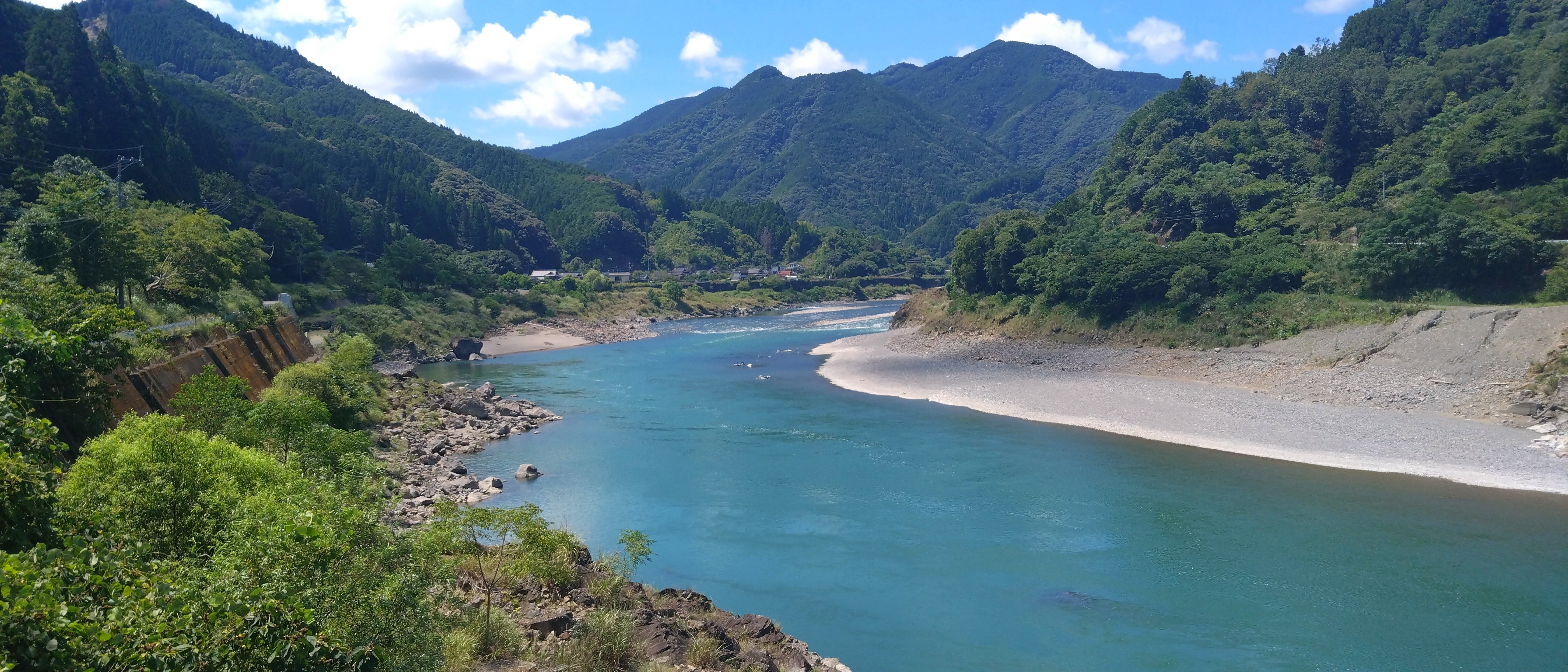 荒瀬ダム跡地以南