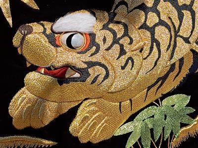 笠鉾迦陵頻伽水引幕部分