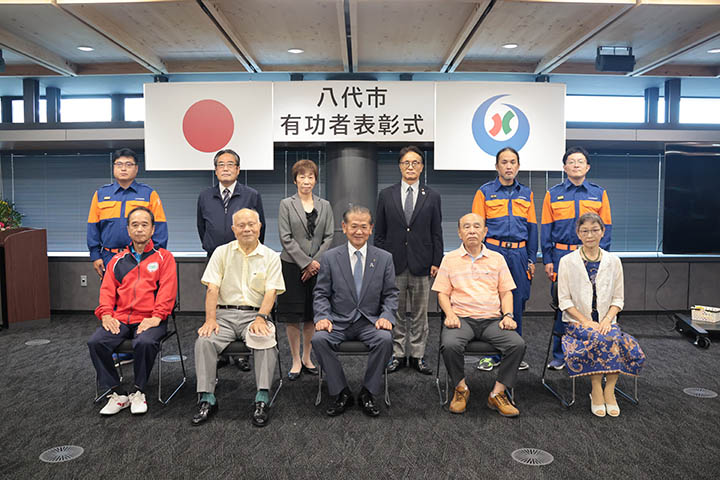 八代市有功者表彰式に出席された皆さん