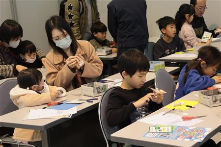 銅板折り鶴体験