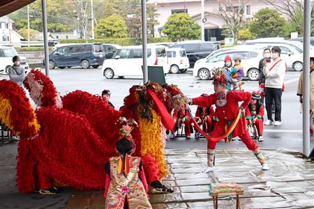 ▲八代妙見祭の子ども獅子舞