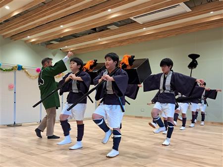 ▲八代妙見祭の花奴体験