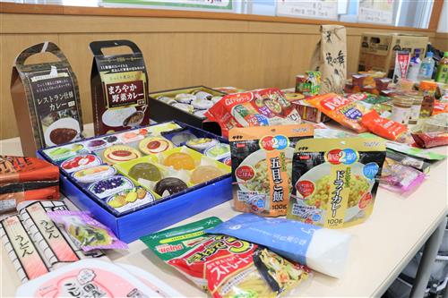 フードドライブで集まった食品　