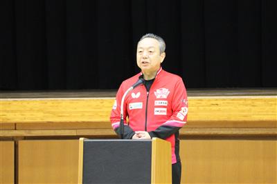 ▲元卓球女子日本代表の村上監督