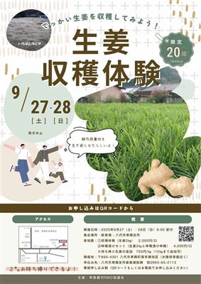 生姜収穫体験チラシ