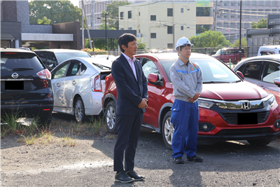 挨拶する小野市長