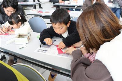 銅板折り鶴作り体験