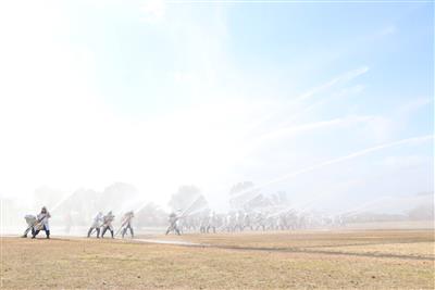 一斉放水（引き）