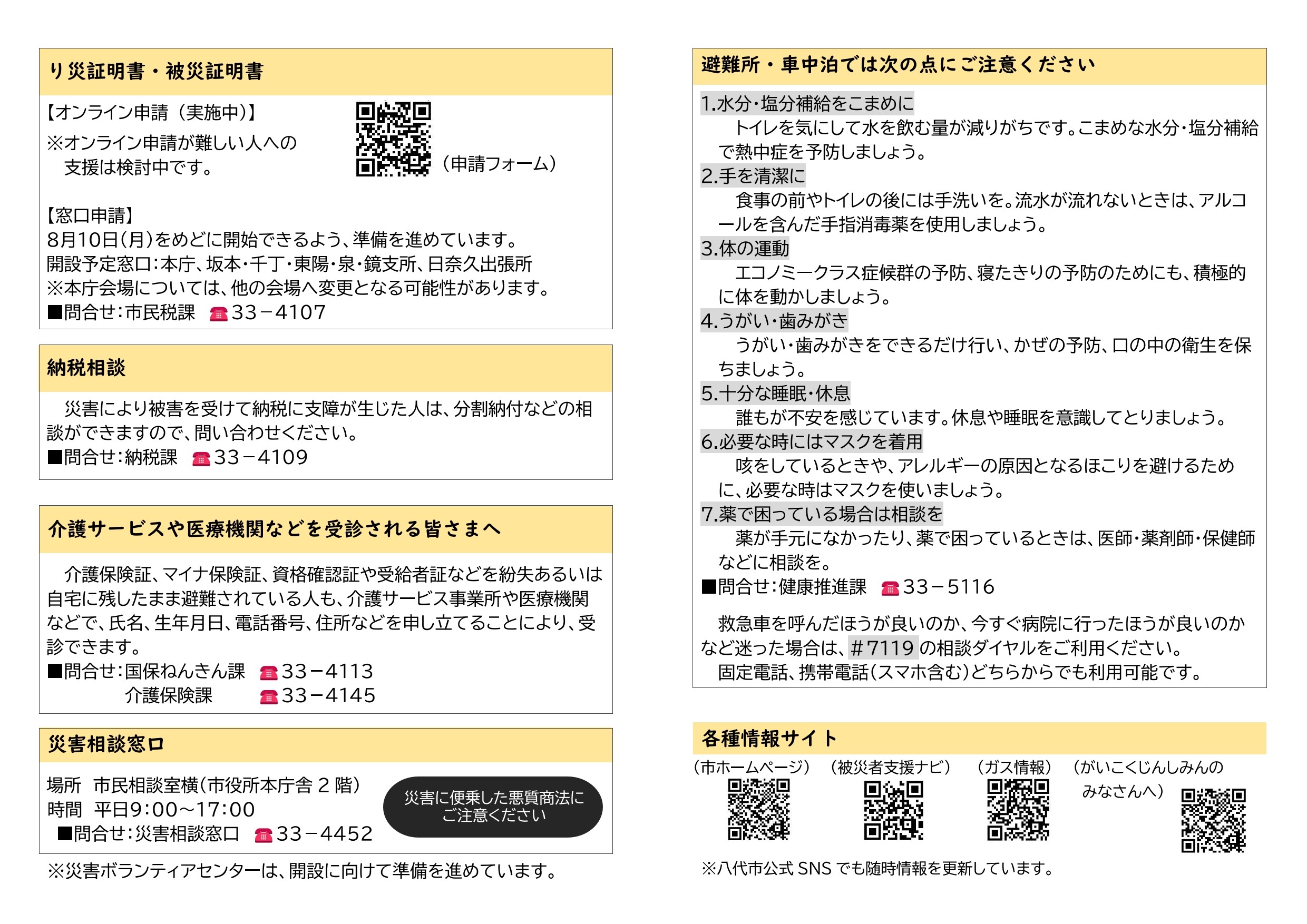 広報やつしろ 災害臨時号 vol.1-2