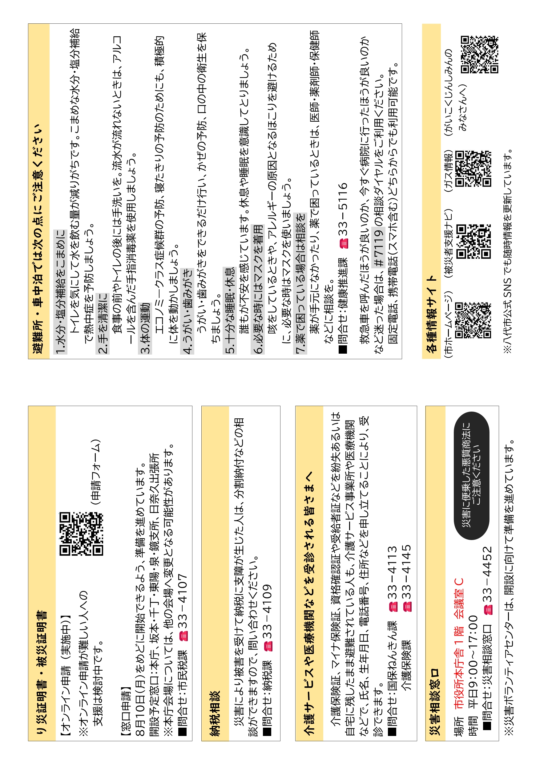 広報やつしろ災害臨時号1-2
