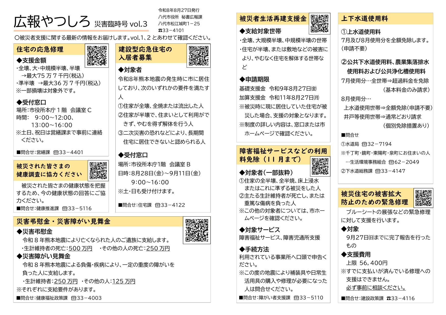 広報やつしろ災害臨時号vol.3-1