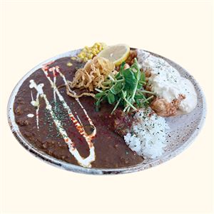 SasadaCoffeeRoasters「チキン南蛮と黒豚挽肉の八代産生姜カレー」