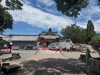 八代神社（妙見宮）被災