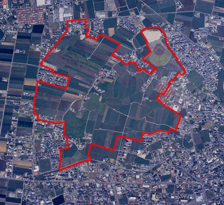 八千把地区土地区画整理事業　施行区域