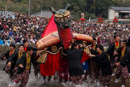 妙見祭の亀蛇