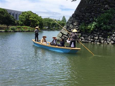 「八代城跡お堀ふな巡り」と「人力車乗車」体験1