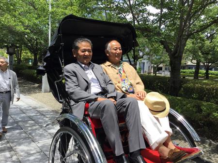 「八代城跡お堀ふな巡り」と「人力車乗車」体験2