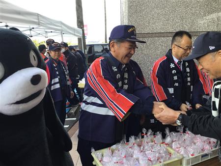 【熊本地震復興祈願第20回防火もちつき大会】