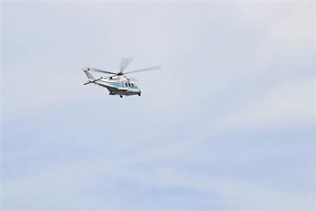 ヘリコプター「まなづる」で上空からの被害状況確認